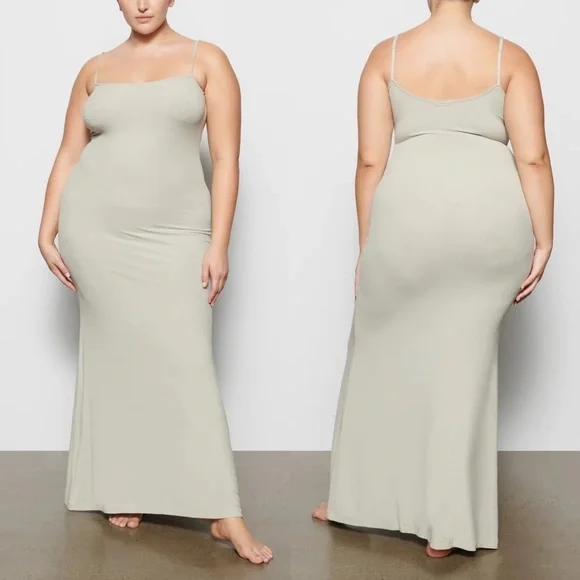 SKIMS | Dresses | Skims Soft Lounge Long Slip Dress In Talc